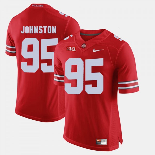 Ohio State Buckeyes Cameron Johnston Men's #95 Game Alumni Scarlet College Football Jersey 2404XMLL2